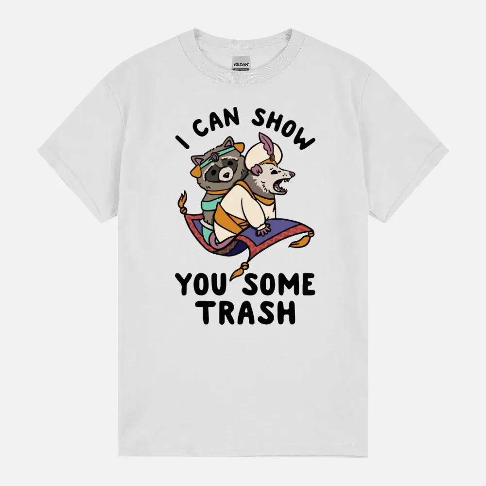 I Can Show You Some Trash Vintage Style Retro Cartoon Weird Meme Racoon Possum Unisex T-Shirt I Can Show You Some Trash Vintage Style Retro Cartoon Weird Meme Racoon Possum Unisex T-Shirt