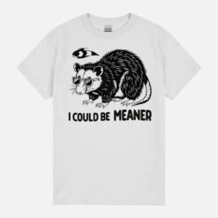 I Could Be Meaner Funny Meme Racoon Humor Sarcastic Retro Unisex T-Shirt