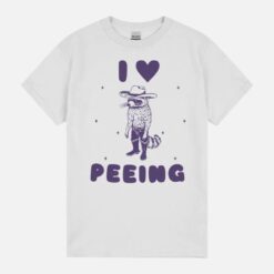 I Love Peeing Cowboy Raccoon Meme Trash Panda Silly Meme Unisex T-Shirts