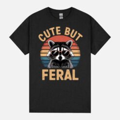 Kids Racoon Tee Cute But Feral Humor Unisex T-Shirt