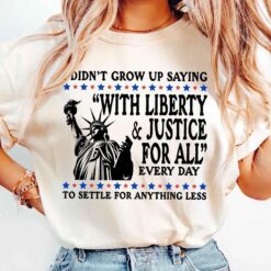 Liberty and Justice For All Shirts Human Rights TShirt 4th of July Equality Tee