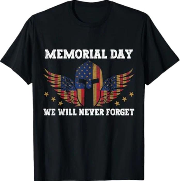 Memorial Day 2025 American Flag Military Patriotic Veterans T-Shirt
