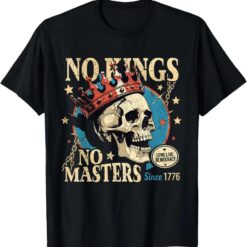 No Masters Skull USA Freedom 4th Of July T-Shirt