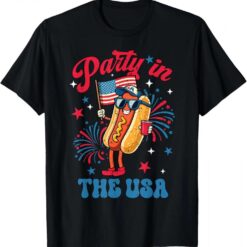 Party In The USA 4th of July Cute Soda And Hotdog Patriotic T-Shirt