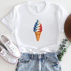 Patriotic Ice Cream Cone Shirt – 4th of July Sweet Summer Tee
