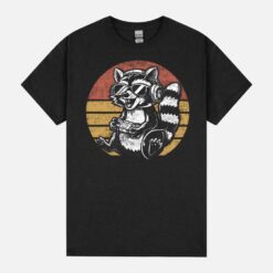 Retro Vintage Raccoon Video Games Gaming Gamer Funny Graphic Racoon Gamers Men Kids Unisex T-Shirts