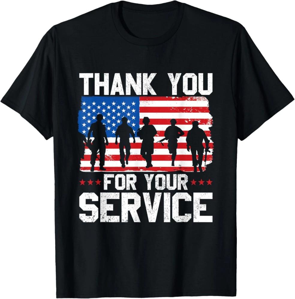 Thank You For Your Service American Flag Veterans Day 2025 T-Shirt
