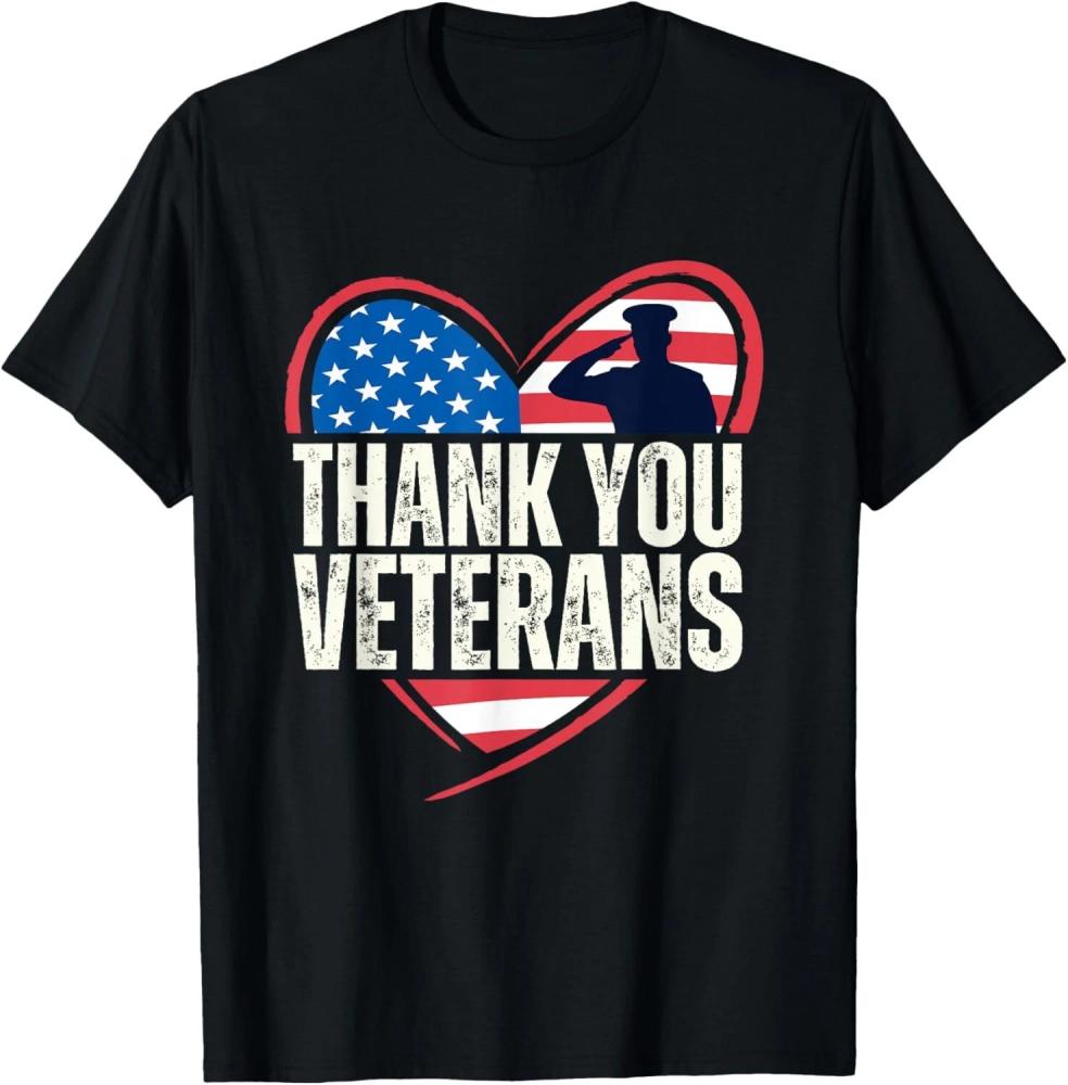 Thank You Veterans Patriotic American Flag Veterans Day 2025 Shirt