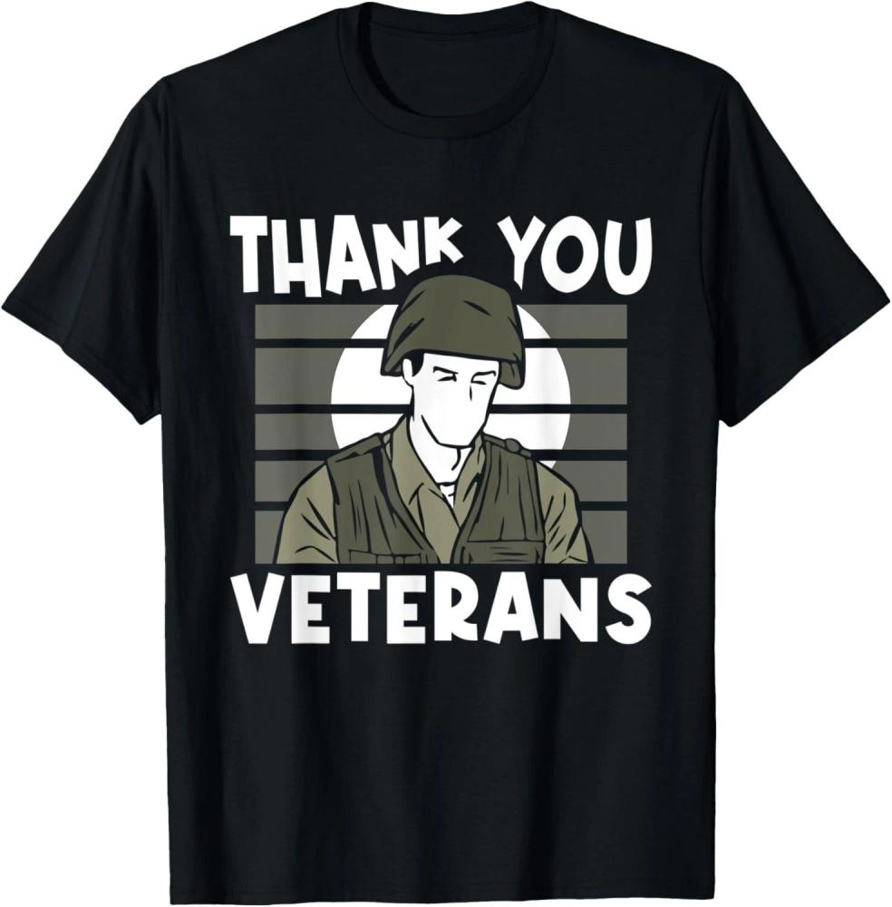 Thank You Veterans Patriotic American Flag Veterans Day 2025 T-Shirts
