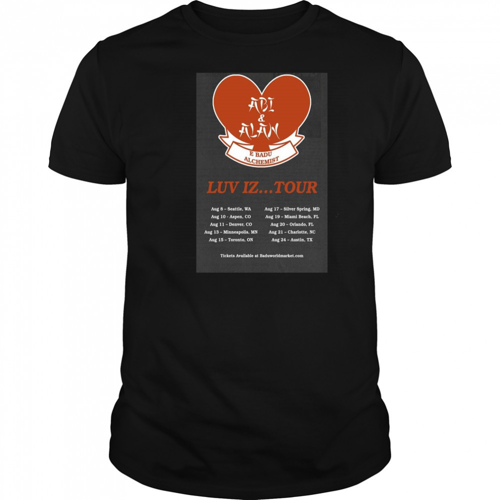 Abi & Alan Luv Iz Tour Aug 2025 Poster T-Shirt