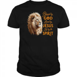 Blessed By God Loved By Jesus Christian Lion For Men Women shirt