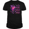 Blessed By God Saved By Jesus Purple Floral Cross Christian shirt