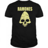 Cm punk wearing ramones skull shirt