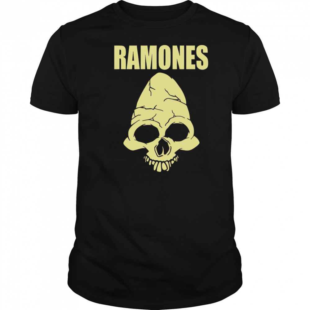 Cm punk wearing ramones skull shirt