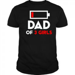 Dad Of 3 Girls Fathers Day shirt