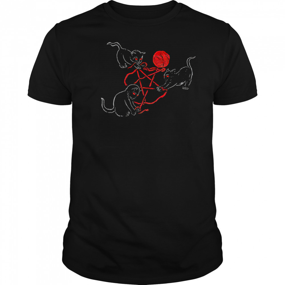 Demonic Cats star roll of wool shirt