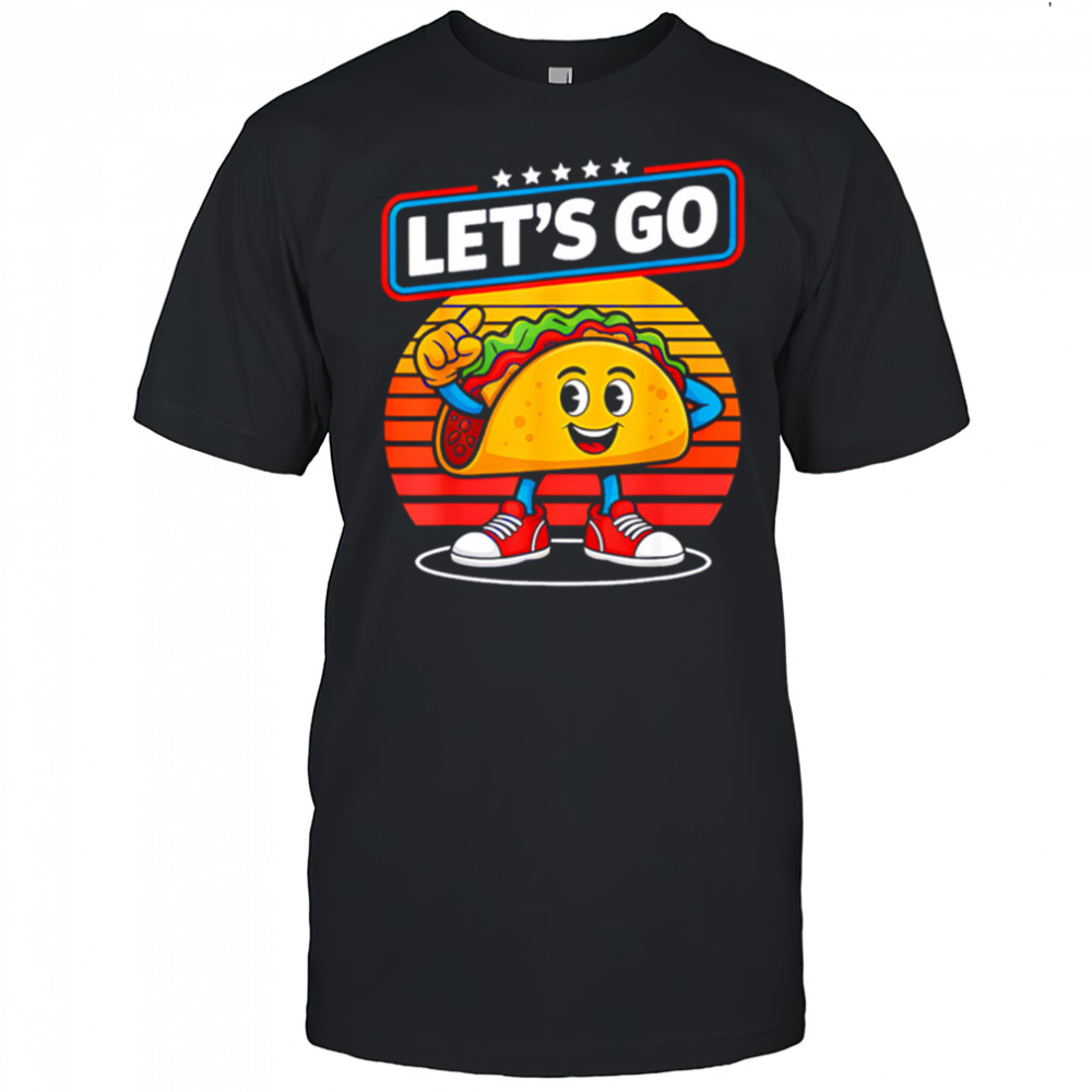 Funny Dabbing Taco Let’S Go Trump Chickens Retro Style shirt