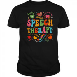 Groovy Speech Therapy Language Pathologist SLP Heart Love shirt