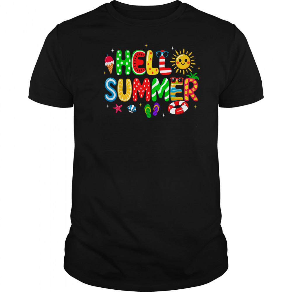 Hello Summer Vacation Ice Cream Popsicle Watermelon Beach shirt Hello Summer Vacation Ice Cream Popsicle Watermelon Beach shirt