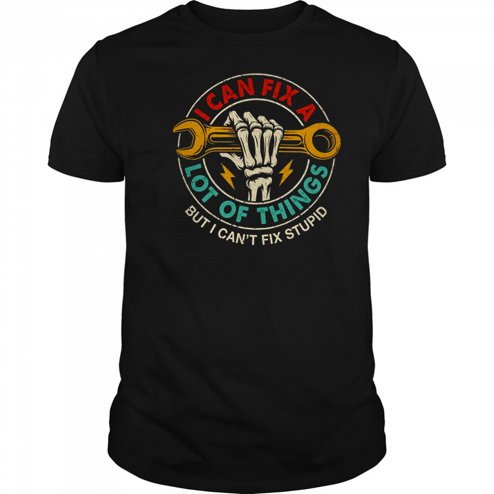 I Can Fix A Lot Of Things But I Can't Fix Stupid Fathers Day shirt