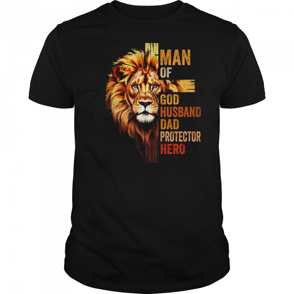 Man Of God Christian Dad Bible Verse Religious Father's Day shirt