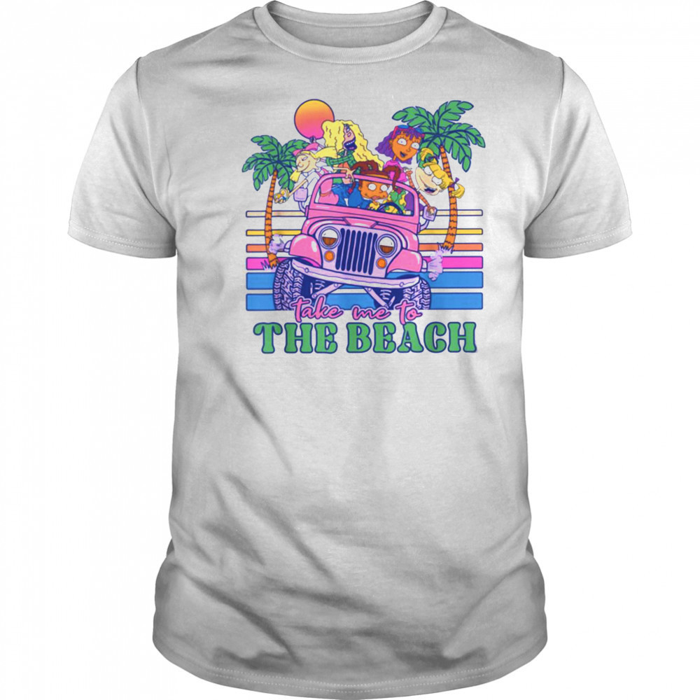 Nickelodeon Take Me To The Beach Jeep Tropical Sunset T Shirt