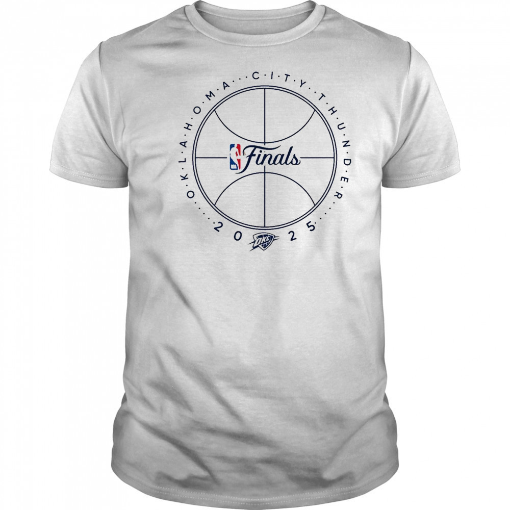 OKC THUNDER 2025 NBA FINALS BASKETBALL OUTLINE T-SHIRT
