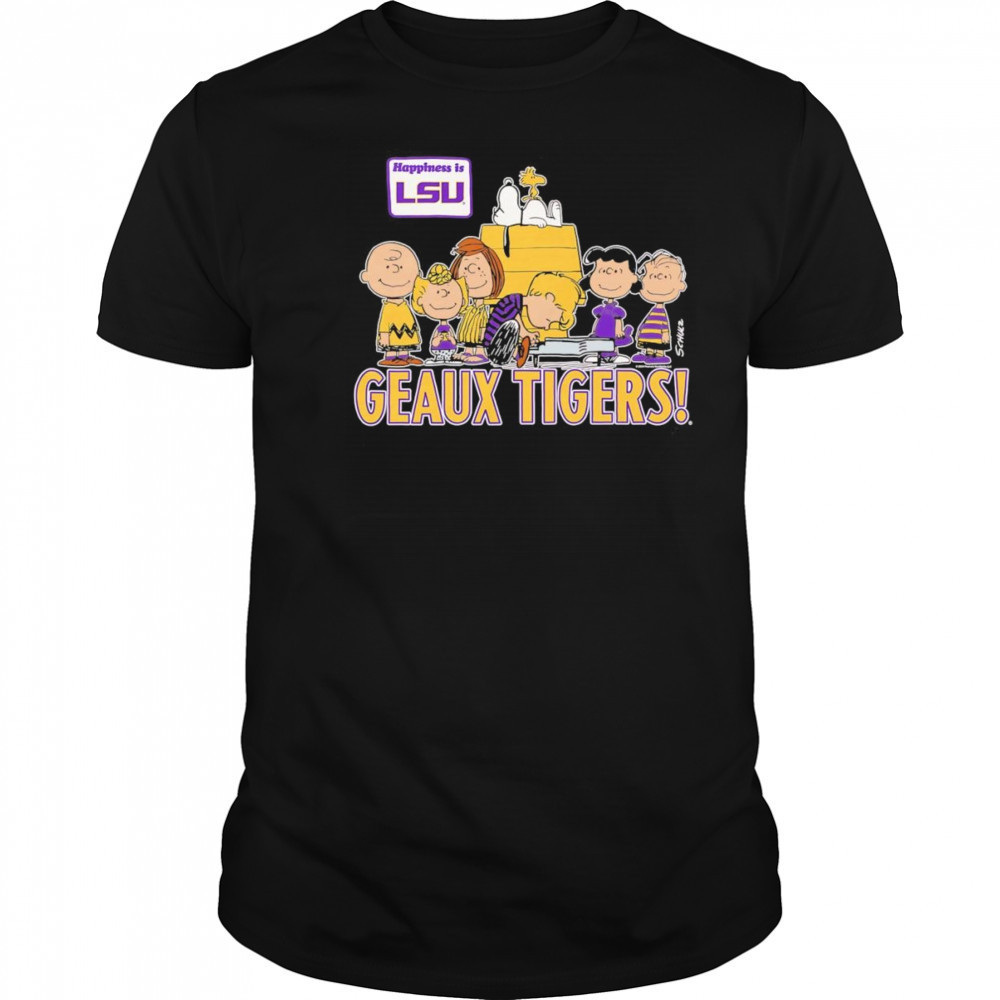 Peanuts happiness is LSU Geaux Tigers shirt
