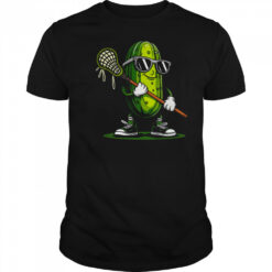 Pickle Playing Lacrosse Funny Sports For Boys Men Women shirt