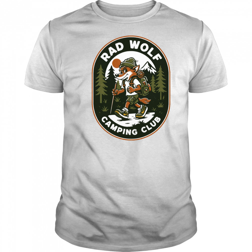 Rad Wolf Camping Club logo shirt