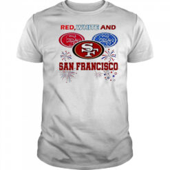 Red White And San Francisco 49ers 4th Of July Independence Day 2025 Shirt
