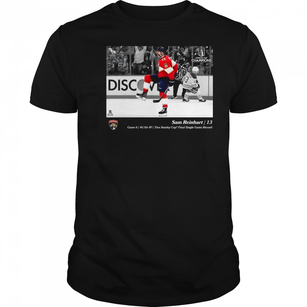 Sam Reinhart Florida Panthers 2025 Stanley Cup Champions Moment Shirt