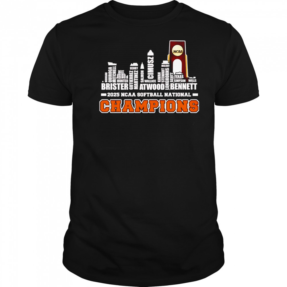Skyline name 2025 NCAA Softball National Champions Texas Longhorns shirt