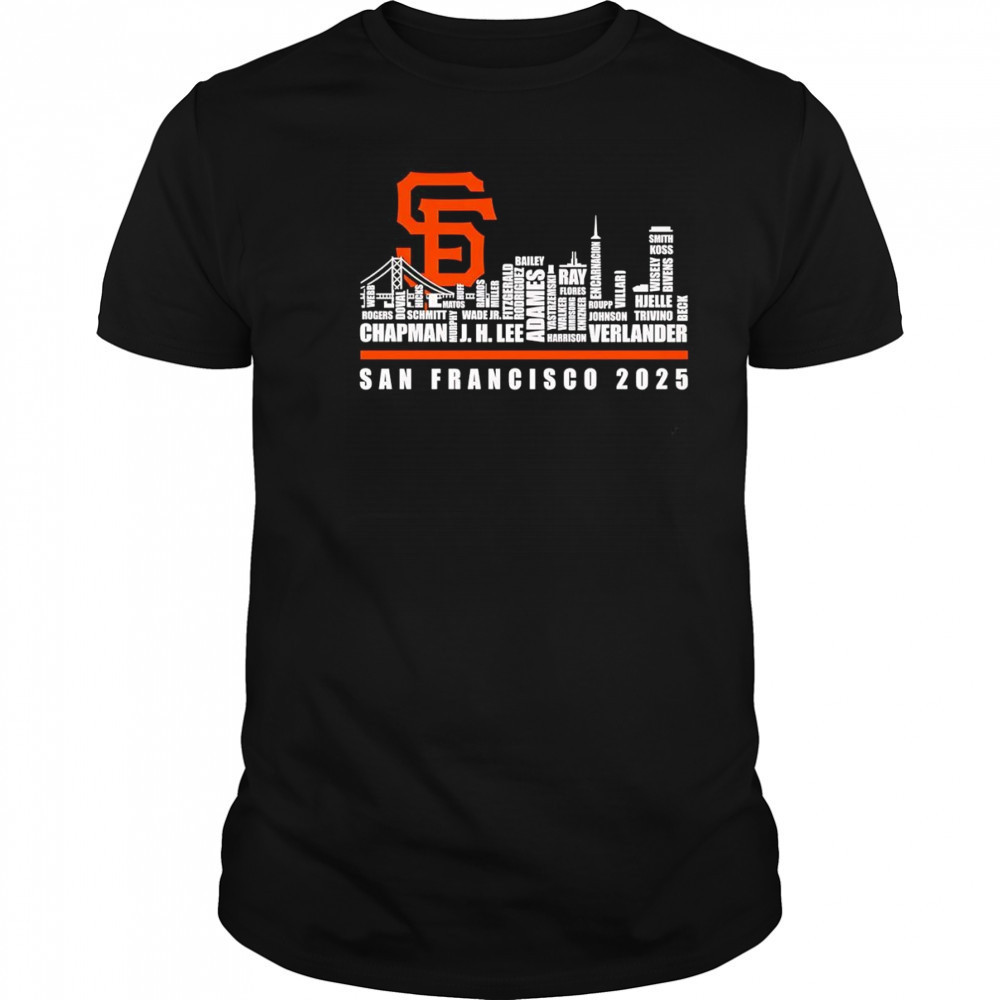 Skyline name San Francisco Giants 2025 shirt
