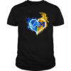 Smoke heart Detroit Lions and Michigan Wolverines shirt