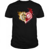 Smoke heart Saint New Orleans and Alabama Crimson Tide shirt