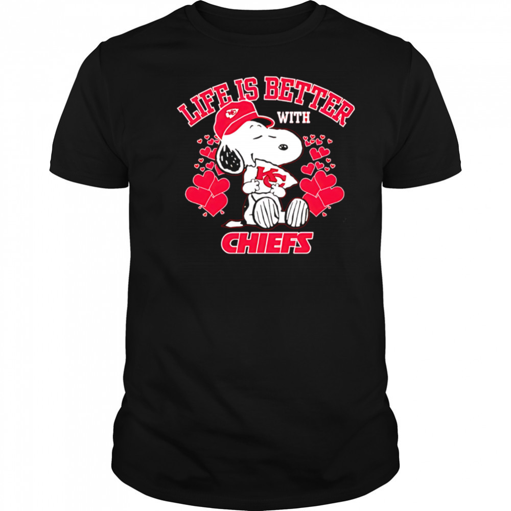 Snoopy Life is Better with Chiefs shirt