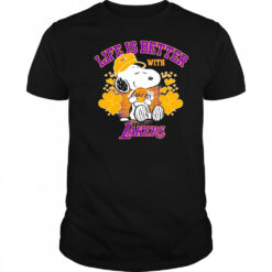 Snoopy Life is Better with Lakers shirt