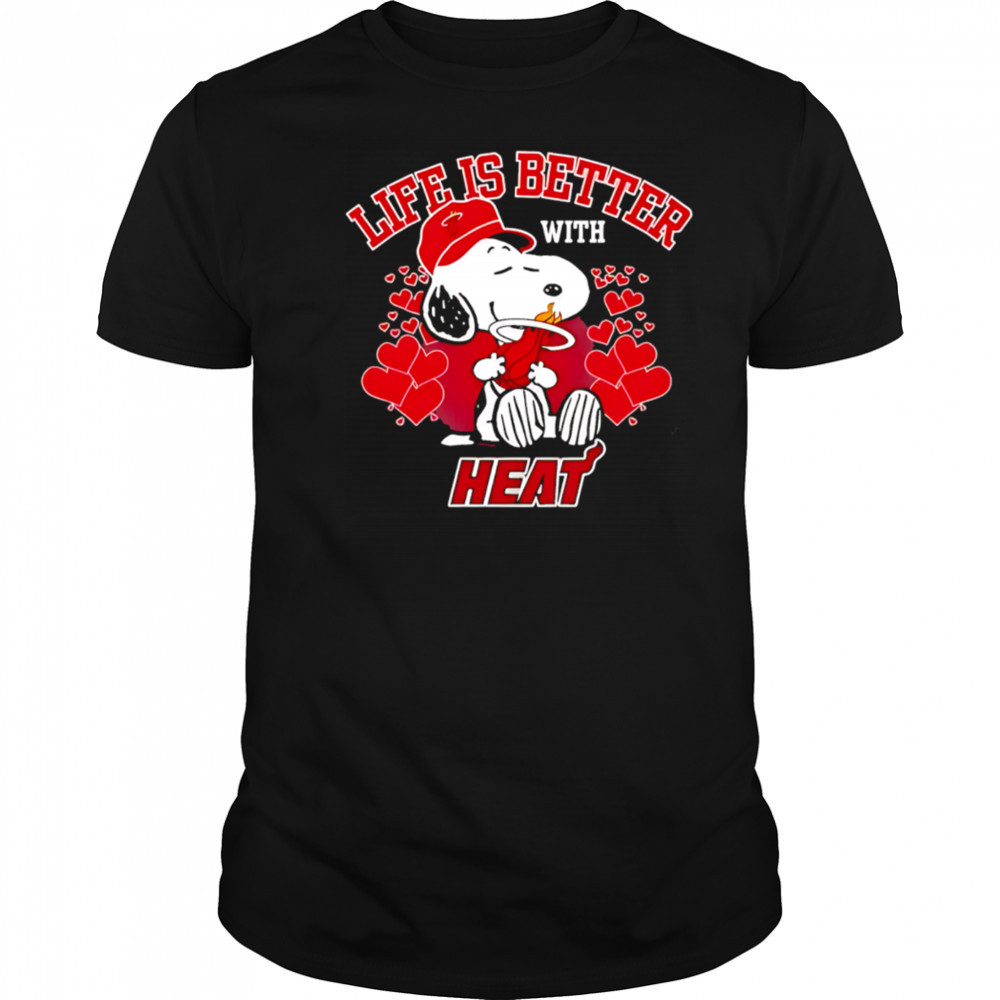 Snoopy Life is Better with Miami Heat shirt