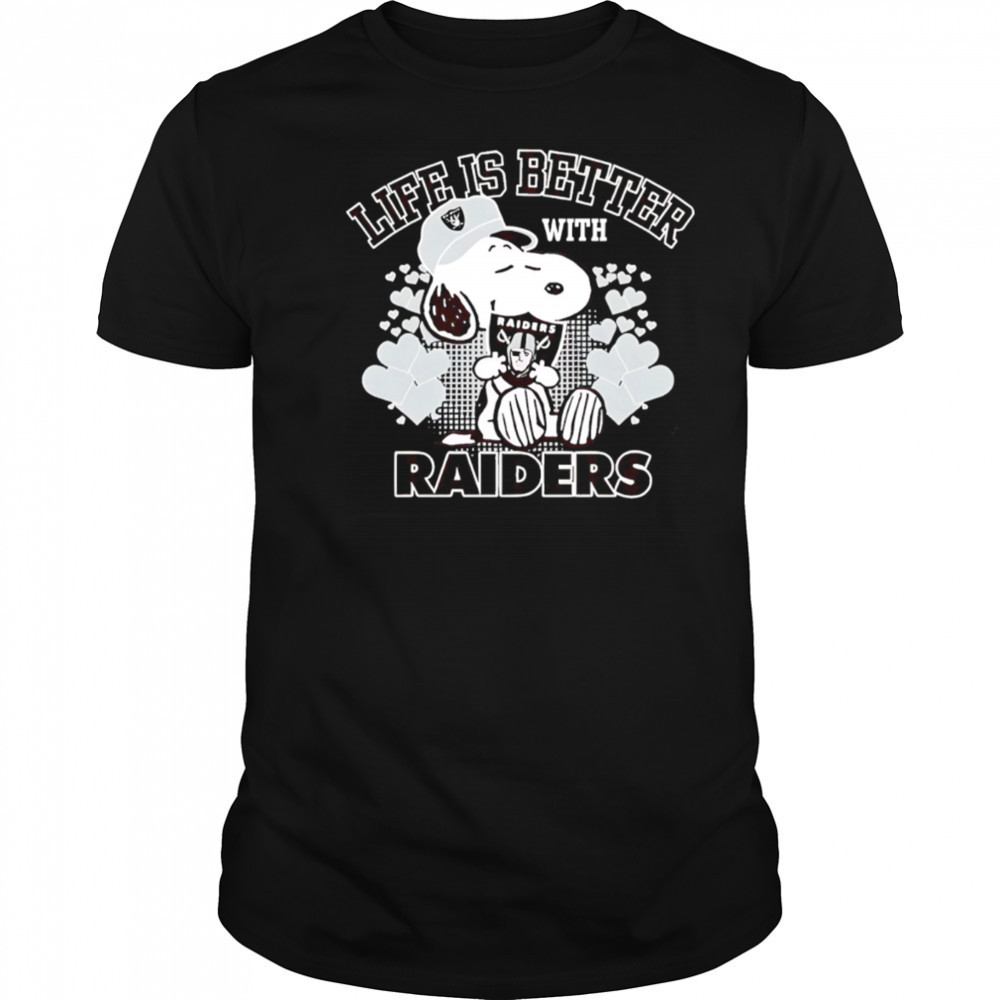 Snoopy Life is Better with Raiders shirt