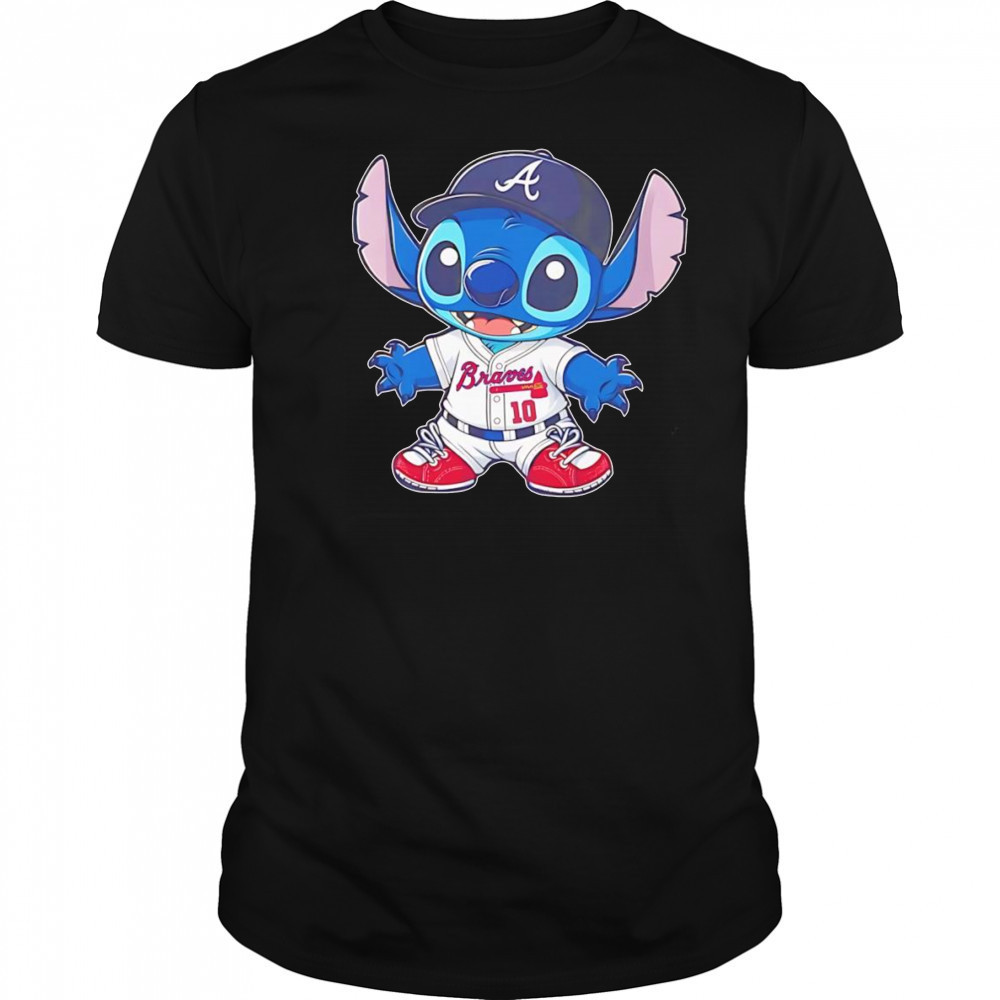Stitch Atlanta Braves baseball shirt