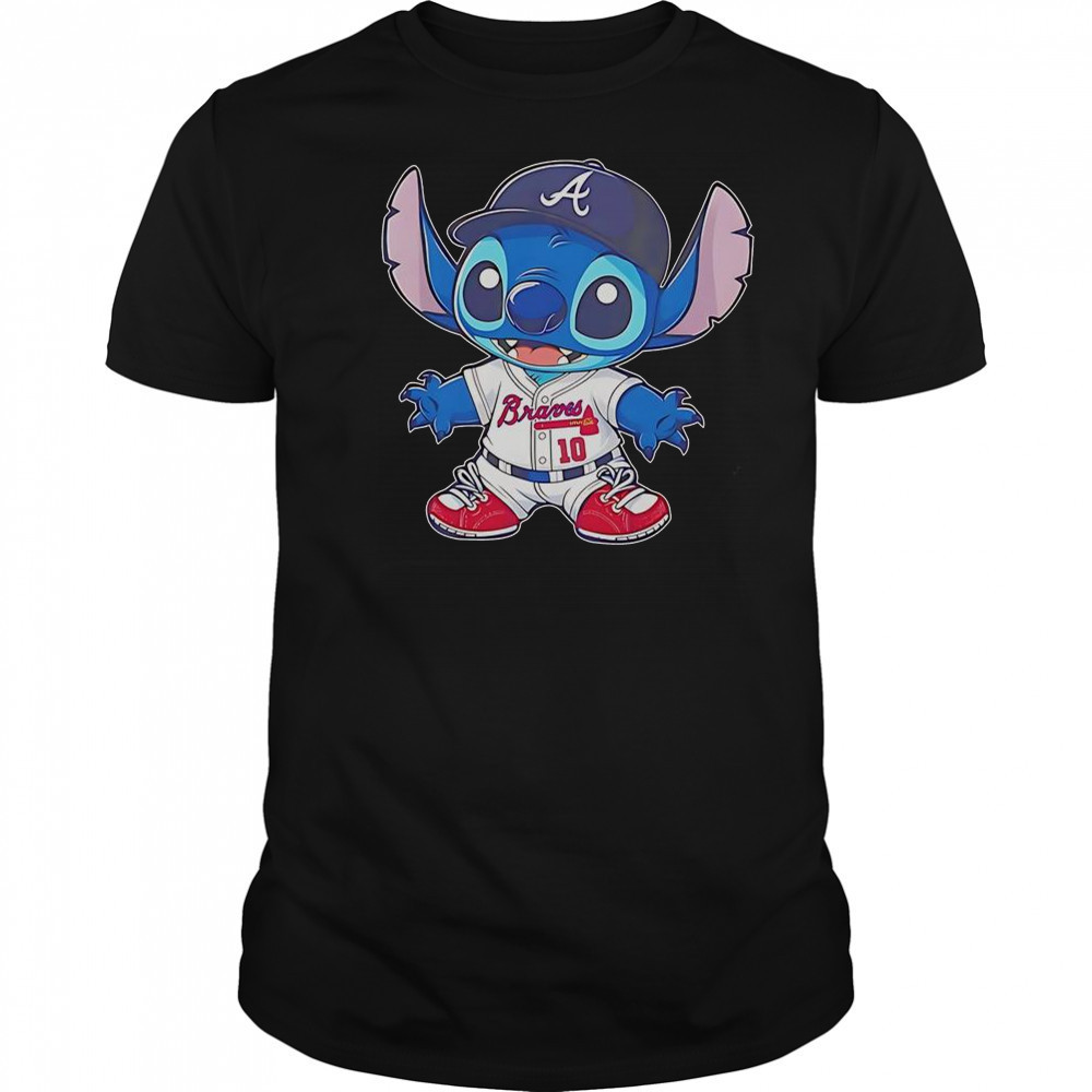 Stitch Atlanta Braves Baseball T-Shirt