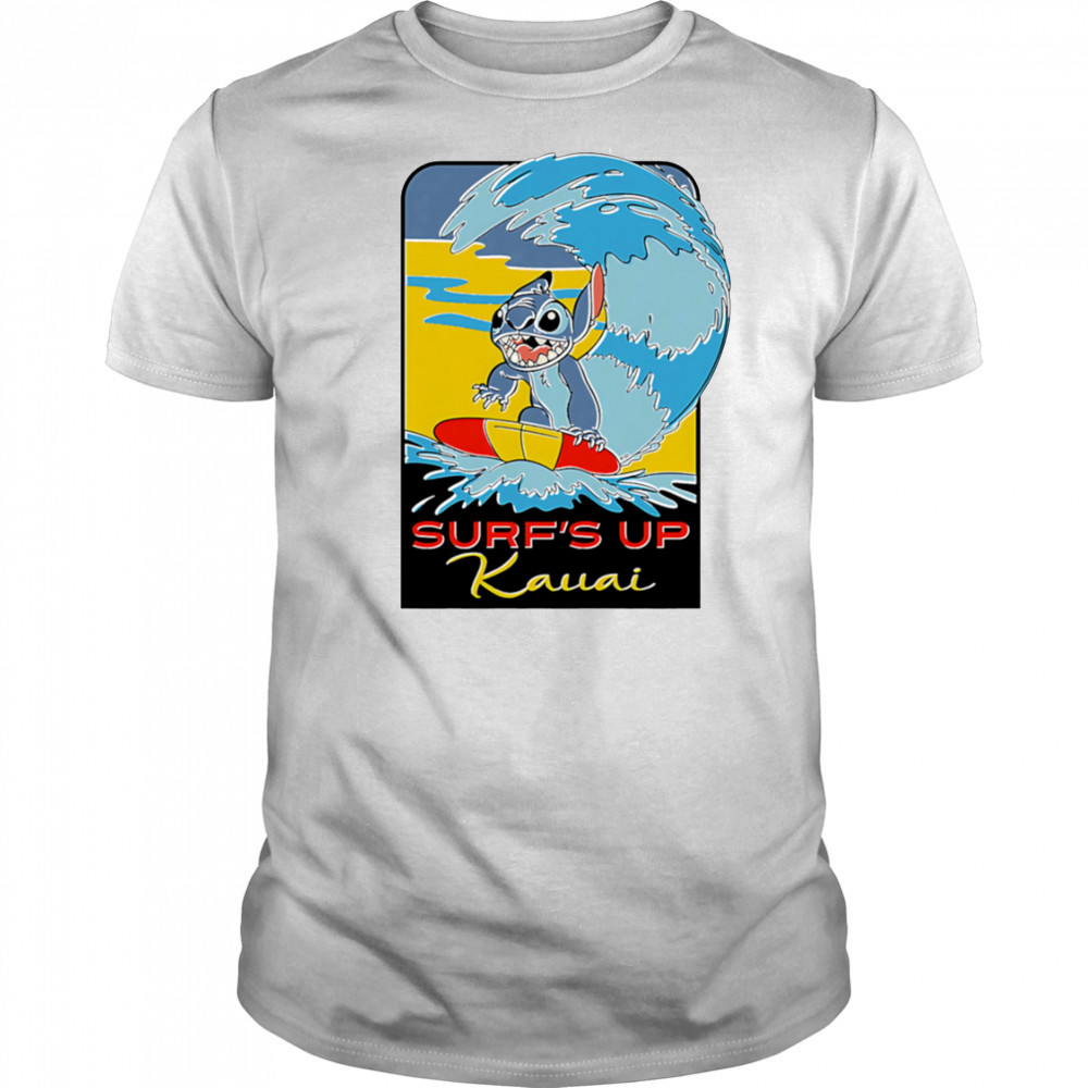 Stitch Surf up kawai summer shirt