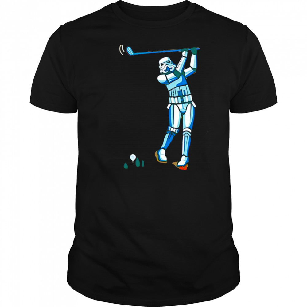 Stormtrooper playing golf shirt