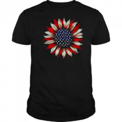 Sunflower American Flag USA 4th Of July Women Men Girls shirt