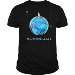 Superman (2025) Blue Chrome Flying Silhouette Logo shirt