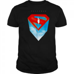 Superman (2025) Flying Silhouette Red S Shield Logo T Shirt
