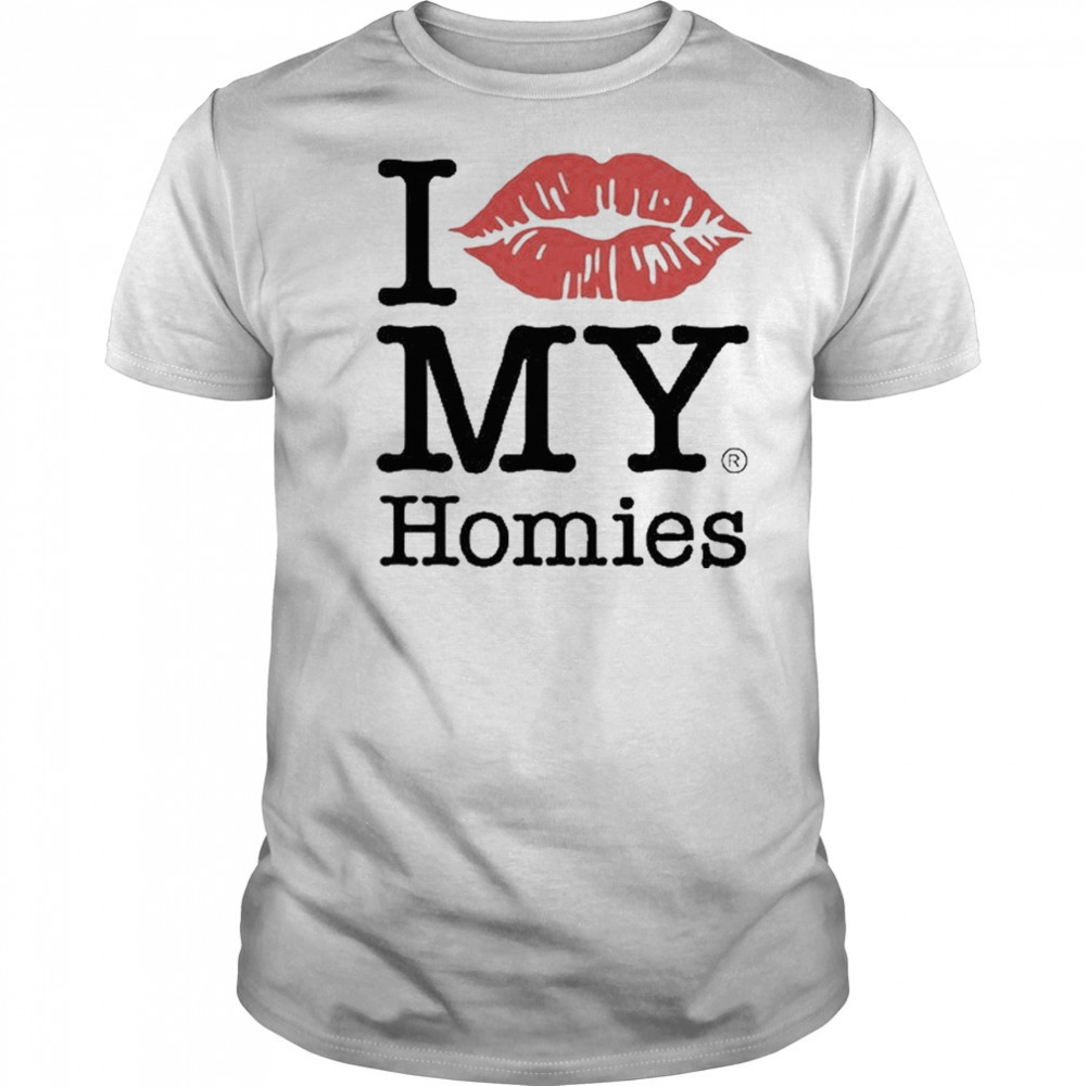 Tan Clemons Wearing I Love My Homies Shirt