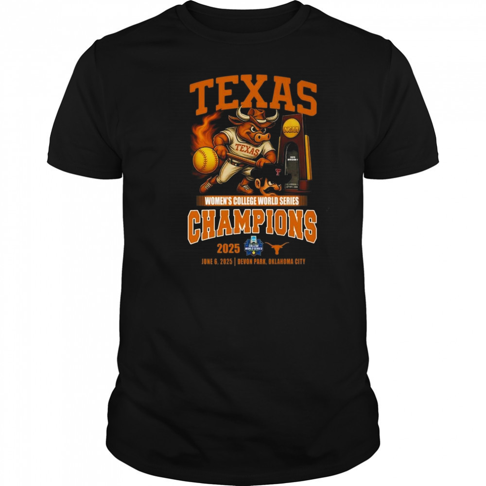 Texas Longhorns Women’s College World Series Champions 2025 Mascot NCAA Shirt