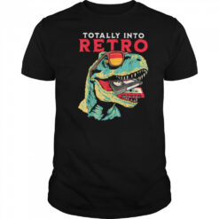 Totally Into Retro Dinosaur T rex VHS Cassette Tape Vintage T Shirt